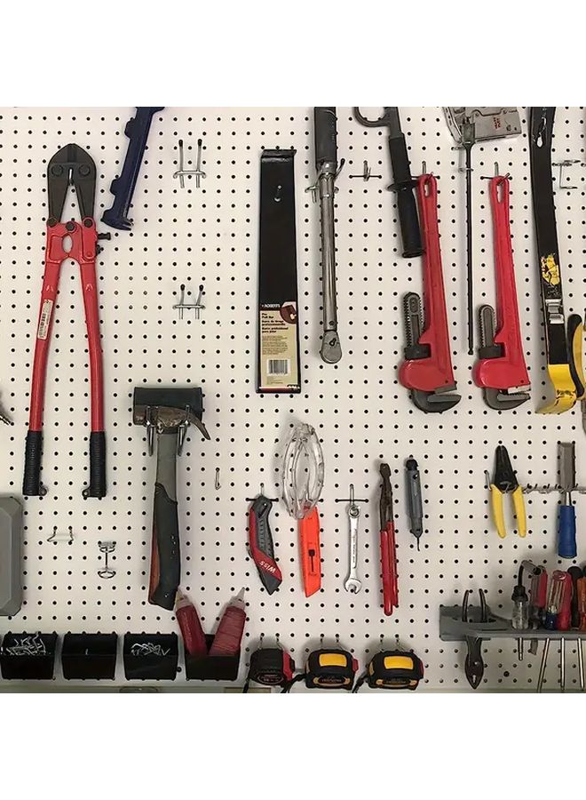 206pcs Metal Hooks and Pegboard Organizer Kit for Garage Workshop Storage and Crafts - Image 5